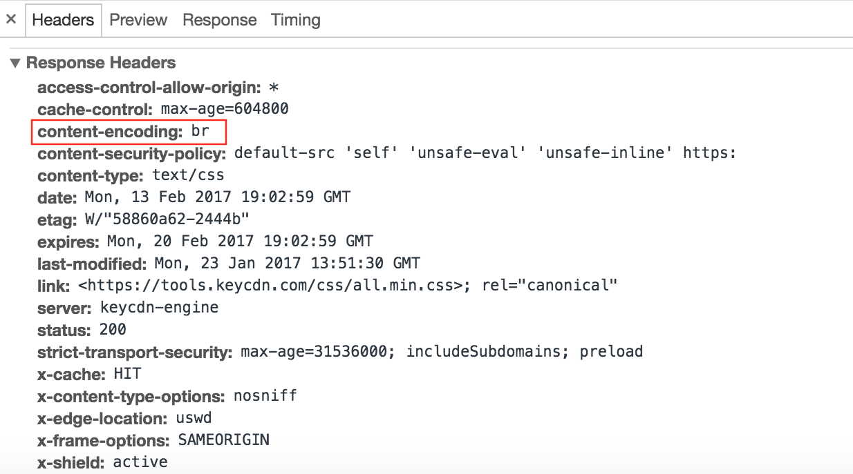 brotli content encoding