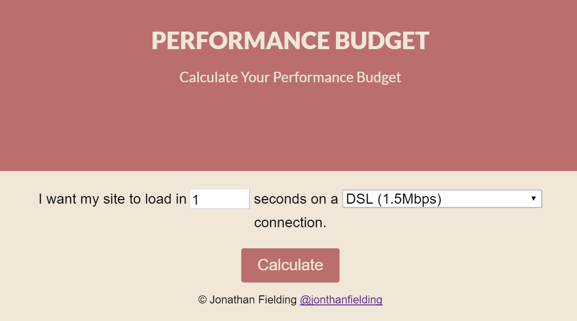 setting and calculating a web performance budget keycdn