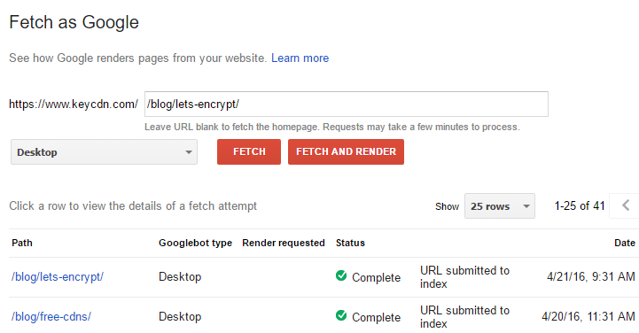 fetch as google