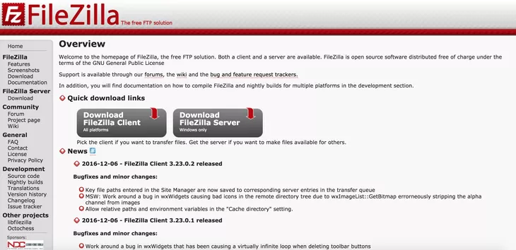 filezilla