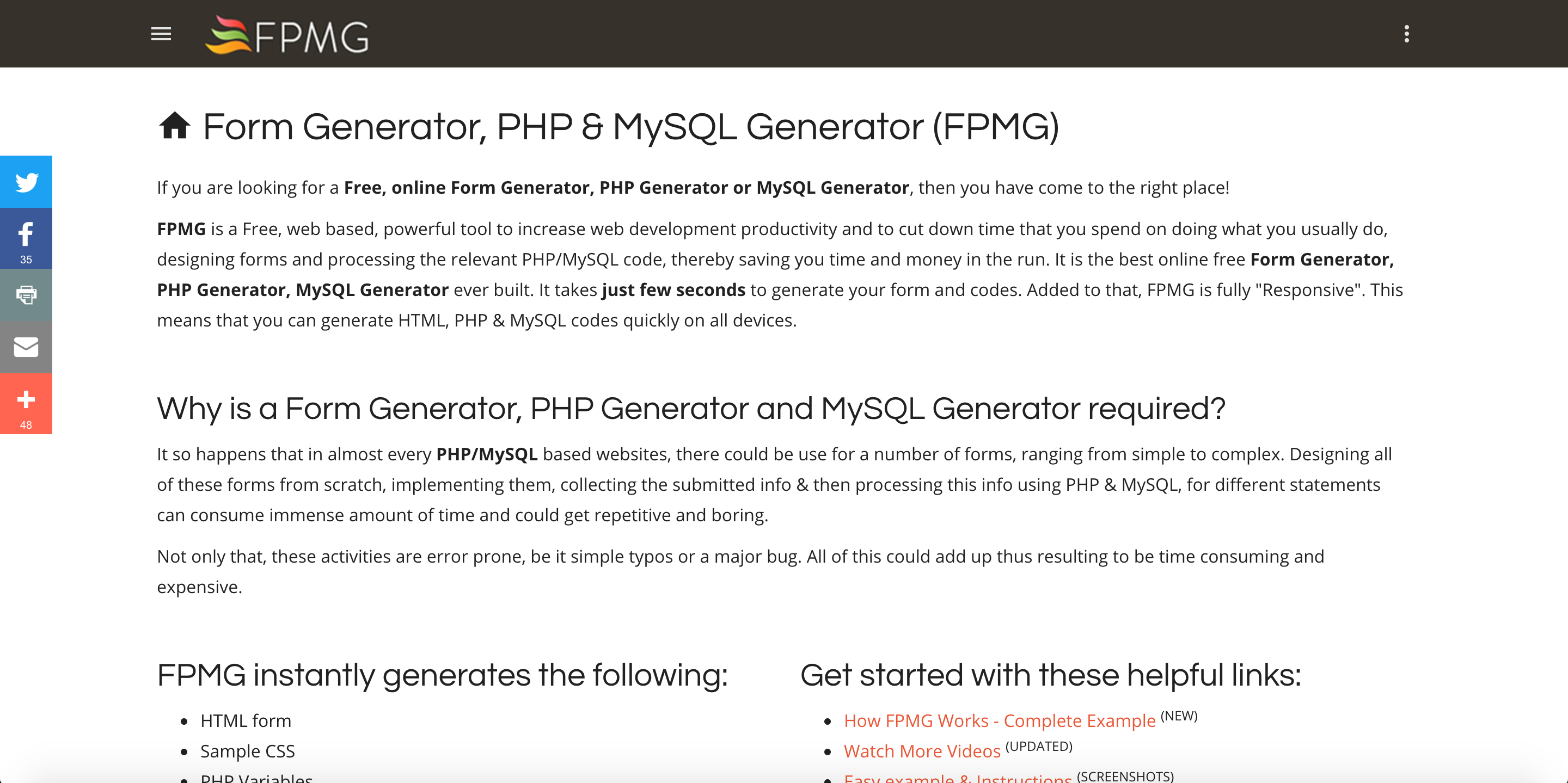 fpmg php generator