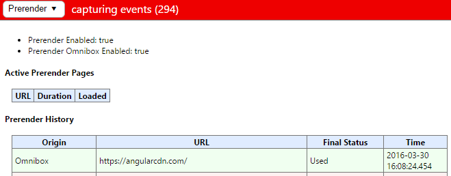 google chrome prerender