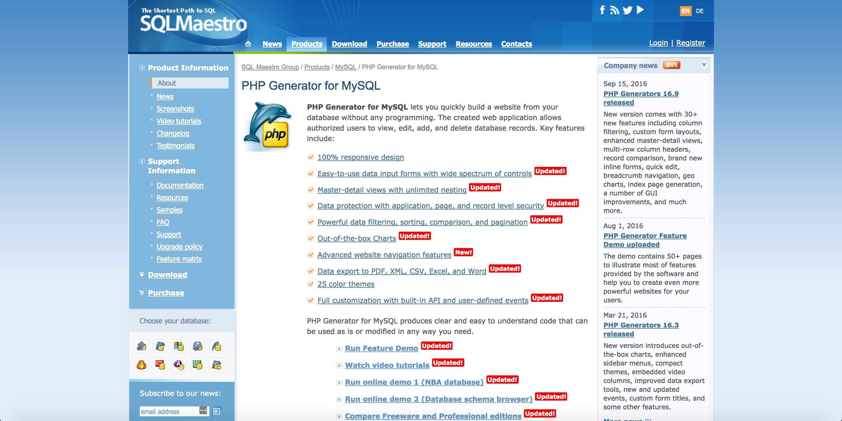 php generator for mysq
