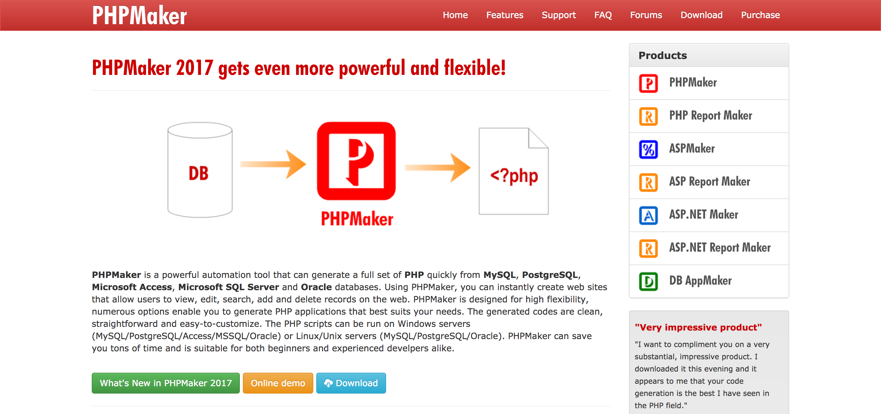 phpmaker php generator