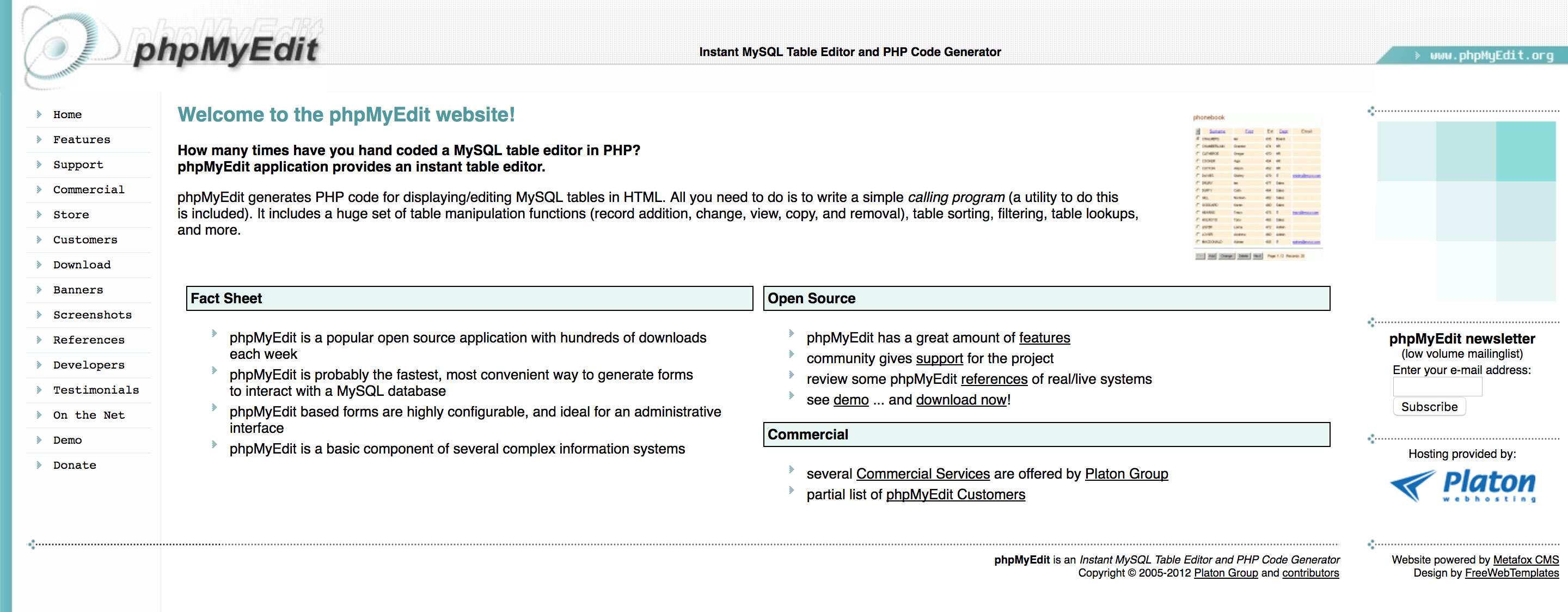 phpmyedit php generator