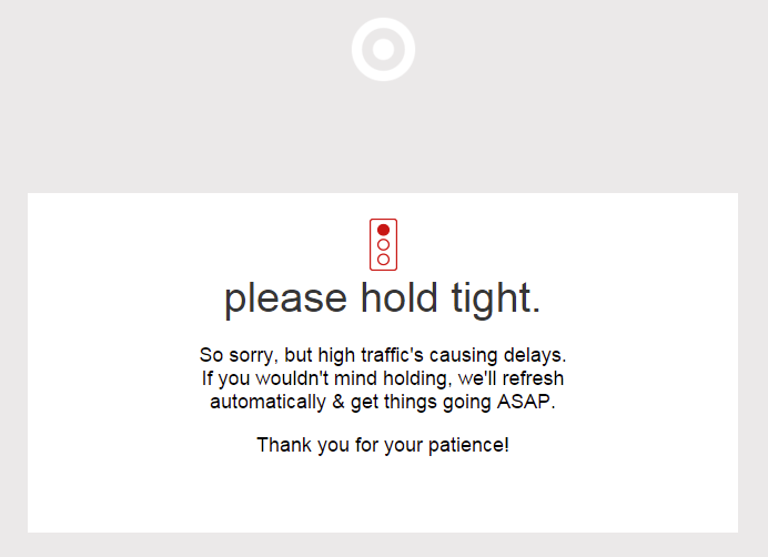 target website crashed