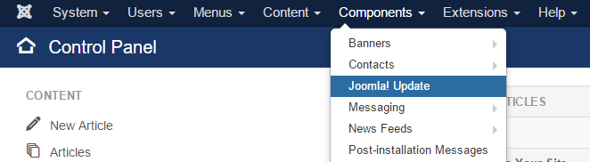 update joomla