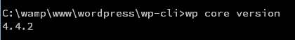 wp-cli wp core version