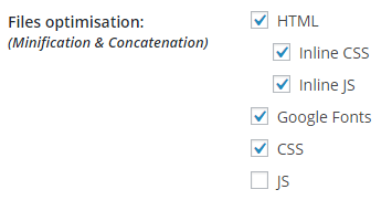 wp rocket minification concatenation